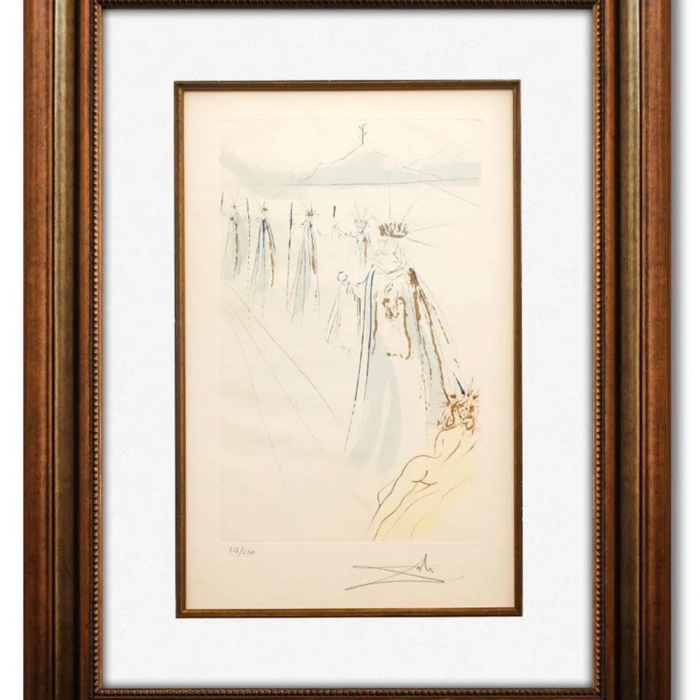 Salvador Dali-Original Lithograph “the King’s Train from Song of Songs”